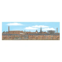 Peco N Backscene: Old Industrial Town Centre