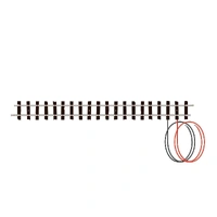Peco OO-9HOe Setrack Wired Double Straight 1pce Narrow Gauge