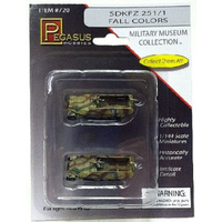 Pegasus 1/144 SD KFZ 251/9 Fall Colours Painted PEG-0722