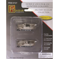 Pegasus 1/144 SD KFZ 251/9 +22 Winter Colours Painted PEG-0727