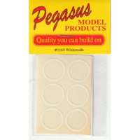Pegasus 1/24 Whitewalls Thin (12) for Scale Models [1010]
