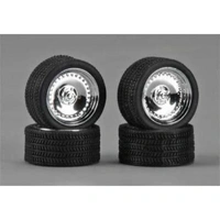 Pegasus 1/24 "ClS" 19" Rims W/Tires Chrome for Scale Models [1285]