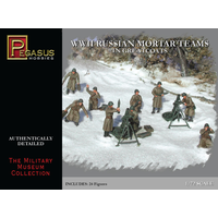 Pegasus 1/72 Russian WWII Mortar Teams in Greatcoats(24) PEG-7273