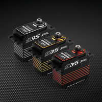 Power HD S35 Standard Brushless Motor Titanium and Steel Gear Digital Servo - Red
