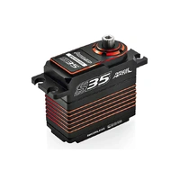 Power HD Standard Brushless Motor Titanium and Steel Gear Digital Servo - Red