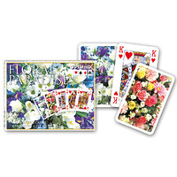 Piatnik Floral Paradise Blue Bridge Playing Cards