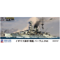 Pit Road 1/700 Royal Navy Battleship Barham 1941 with Flag & Ship Name Plate Photo-Etched Parts Plastic Model Kit