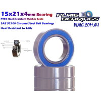 Plaig Bearings 15x21x4mm Bearing - Rubber Seals - MR6702-2RS