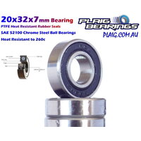 Plaig Bearings 20x32x7mm Bearing - Rubber Seals - 6804-2RS