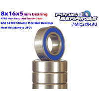Plaig Bearings 8x16x5mm Bearing - Rubber Seals - MR688-2RS