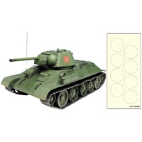 Platz 1/35 Girls und Panzer The Movie: T34/76 Pravda High School ver. with Wheel Masking Sheet Plastic Model Kit