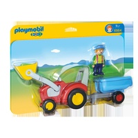 Playmobil - 1.2.3.Tractor with Trailer 6964