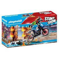 Playmobil - Stunt Show Motocross with Fiery Wall 70553