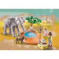 Playmobil - Elephant at the Water Hole (w/Water Shoot Mechanism)