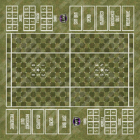 PMTT Fighty Football 3'x3' Tabletop Battle Mat