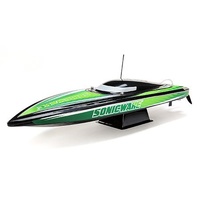 Pro Boat Sonicwake DeepV Boat, RTR, Green / Black, PRB08032T2