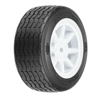 Proline 1/10 Protoform VTA Front 26mm VTA Tires Mounted on 12mm White Wheels, 2pcs