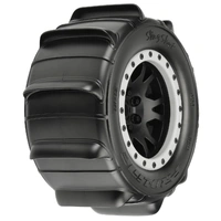 Proline Fr/R Sling Shot 4.3, X-Maxx Tyres Mounted on Impulse Black / Grey Wheels, PR10146-13