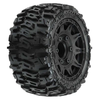 Proline Trencher LP 2.8in Tyres Mounted on Raid Black 6x30 Wheels, F/R, PR10159-10