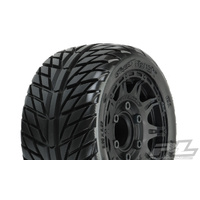 Street Fighter Lp 2.8" Street Tires Mounted On Raid Black Wheels (2) For Stampede/Rustler 2Wd & 4Wd Fr&Rr