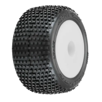 Proline Hole Shot Tyres Mounted on White Wheels, Mini-T 2.0, F/R, PR10177-13