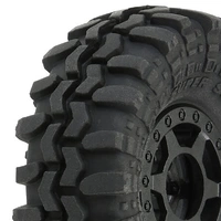 Proline 1/24 Super Swamper F/R 1.0inch Tires Mounted on 7mm Black Wheels, 4pcs