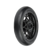 Proline 1/4 Supermoto Mounted Front Tyre with Black Wheel, ProMoto-MX