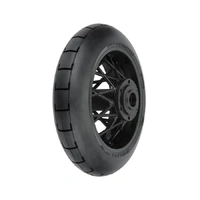 Proline 1/4 Supermoto Mounted Rear Tyre with Black Wheel, ProMoto-MX/SM