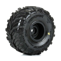 Proline Dreadnaught F/R Tyre Set Mounted on Black Wheels (x4), Arrma Gorgon/Quake Grom