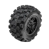 Proline Badlands F/R Tyres Mounted on Black Split Six Wheels, 2pcs, Arrma Mini Kraton