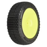 Proline Hole Shot 3.0 Buggy Tyres Mounted On Velocity Wheels, Yellow, Typhon Grom
