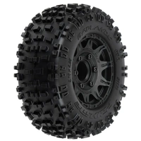 Proline Badlands 2.8in Tyres Mounted on Raid Black 6x30 Wheels, F/R, PR1173-10