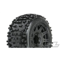 PROLINE BADLANDS 3.8" TIRES MOUNTED ON RAID BLACK 8X32 REMOVABLE HEX WHEELS (2) FOR 17MM MT FRONT OR REAR
