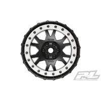 Proline Impulse Pro-Loc Black Wheels with Gray Ring, X-Maxx, 2pcs, PR2763-03