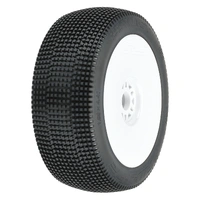 Proline 1/8 Convict S3 Front/Rear Off-Road Buggy Tyres Mounted on 17mm White Wheels, 2pcs