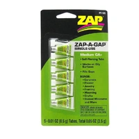Zap-A-Gap CA+ Single Use Medium Cyanoacrylate (Green) 5 x 1/2g