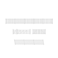 Ratio OO GWR Station Fencing, White (Inc. Gates & Ramps)