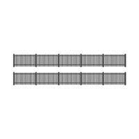 Ratio OO GWR Station Fencing, Black (Straight Only)