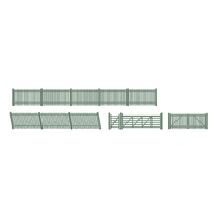 Ratio OO Picket Fencing, Green (Inc. Gates & Ramps)