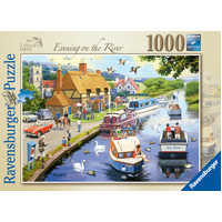 Ravensburger Leisure Days No7 Evening on River 1000pc Jigsaw Puzzle