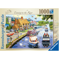 Ravensburger Leisure Days No7 Evening on River 1000pc Jigsaw Puzzle
