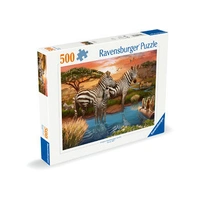 Ravensburger Zebras at Waterhole 500pc Jigsaw Puzzle