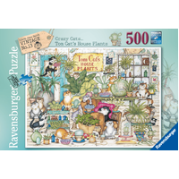 Ravensburger Crazy Cats Tom Cat's House Plants 500pc Jigsaw Puzzle