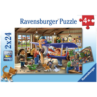Ravensburger Wild Things Planes & Trains 2x12pc Jigsaw Puzzle