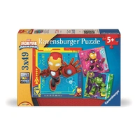 Ravensburger Marvel Iron Man & His Awesome Friends 3x49pc Jigsaw Puzzle