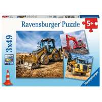 Ravensburger - 3x49pc Digger at Work! Jigsaw Puzzle 05032-1