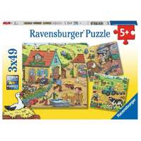 Ravensburger - 3x49pc On the Farm Jigsaw Puzzle 05078-9