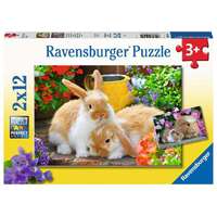 Ravensburger - 2x12pc Guinea Pigs & Bunnies Jigsaw Puzzle 05144-1