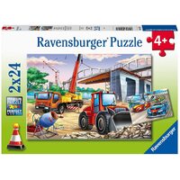 Ravensburger - 2x24pc Construction & Cars Jigsaw Puzzle 05157-1