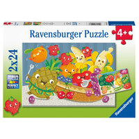 Ravensburger 2x24pc Fruit & Veggie Fun Jigsaw Puzzle